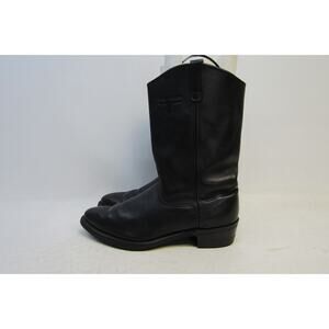 Mason Western Mens Size 14 C Narrow Width Black Leather Roper Cowboy Boots